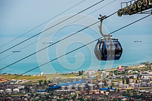 BATUMI, GEORGIA - JULY 20: view from cabin cableway