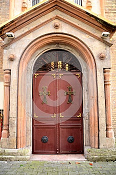 Georgian orthodox Church door entrance Batumi Georgia