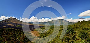 Batur, Abang and Agung volcanos landscape photo