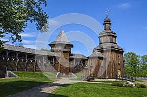 Ancient Slavonic architecture of Baturyn fortress in hetman capital, Ukraine