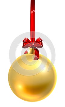 Bauble Christmas Ball Glass Ornament Gold