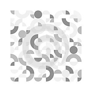 Bauhaus geometric pattern background. Vector abstract trendy bauhaus pattern for header, web banner, website, presentation