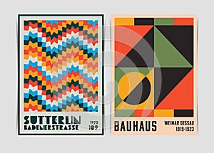 Bauhaus Geometry Poster Duo.