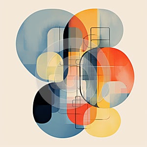 Bauhaus-inspired Kidney Disease Graphic Illustration