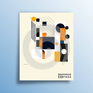 Bauhaus minimal design for flyers, posters, brochure covers, background, wallpaper, typography, or other printing