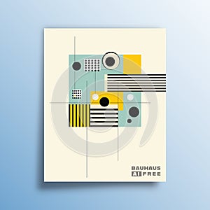 Bauhaus minimal design for flyers, posters, brochure covers, background, wallpaper, typography, or other printing