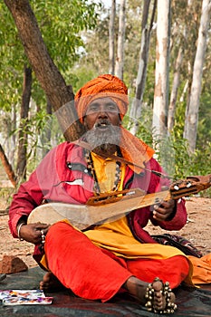 Baul folk singer performing