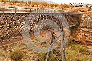 Baul railway bridge by Eiffel in Baza, Granada. photo