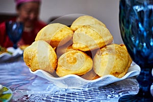 baursak traditional fried dough food of the Turkic peoples