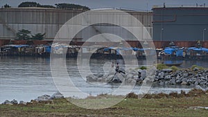 Bauxite alumina storage tanks, Conakry, Guinea