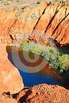Bauxite cave pit