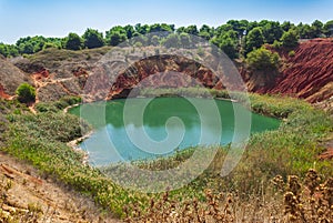 Bauxite lake in Italy