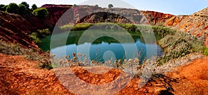 Bauxite Mine with Lake