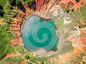 Bauxite Quarry Lake in Otranto, Italy