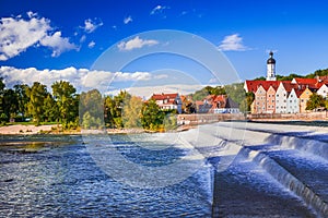 Bavaria. Germany. Travel in Landsberg am Lech - beautiful old town over river Lech