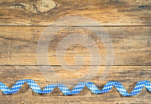 Bavaria Oktoberfest Background with bavarian blue and white colors border.