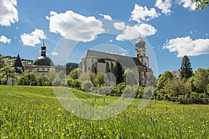 Bavarian church with oninon-domed tower