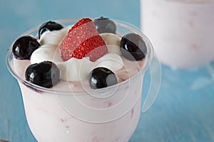 Bavarian cream with fresh berries.