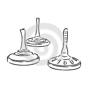 bavarian curling sport, vector sketch . Vector element of winter ice sports.