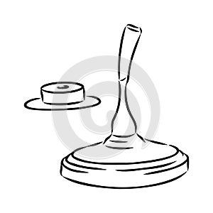 bavarian curling sport, vector sketch . Vector element of winter ice sports.