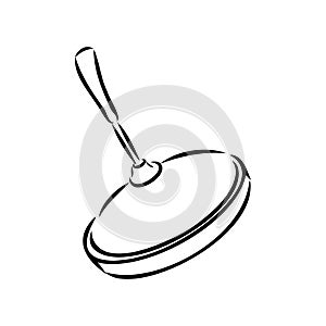 bavarian curling sport, vector sketch . Vector element of winter ice sports.