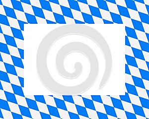 Bavarian flag as quadrat on white