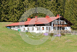 Bavarian house. red roof