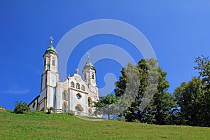 Bavarian monastery at calvary hill, bad tolz, germany