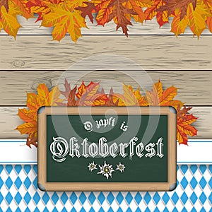 Bavarian Oktoberfest Blackboard Foliage