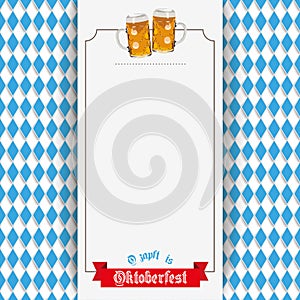 Bavarian Oktoberfest Flyer Emblem Centre Banner