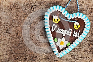 Bavarian Oktoberfest gingerbread heart