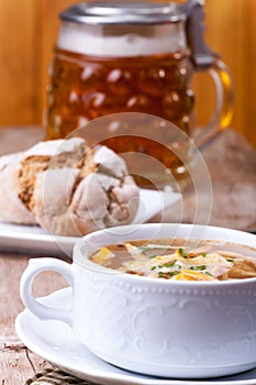 Bavarian pancake soup