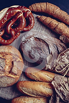 Bavarian pretzel and traditionally made baked goods