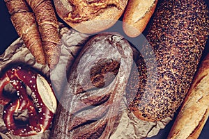 Bavarian pretzel and traditionally made baked goods. - Image photo