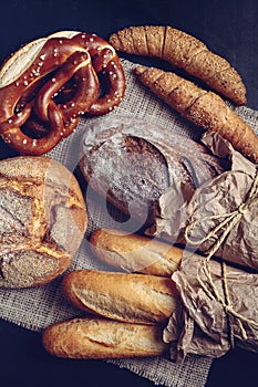 Bavarian pretzel and traditionally made baked goods. - Image