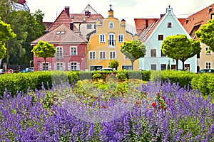 Bavarian town on springtime