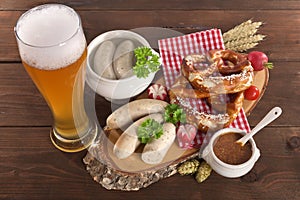 Bavarian veal sausage breakfast