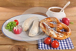 Bavarian veal sausage breakfast