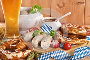 Bavarian veal sausage breakfast