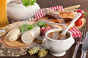 Bavarian veal sausage breakfast photo
