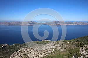 Bay of Alcudia in Northern Majorca. Spain