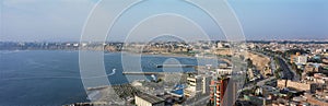 Bay of AncÃ³n, Lima Peru panoramic viux town with beach with boat luxury