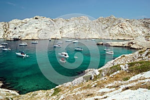 Bay with boats photo