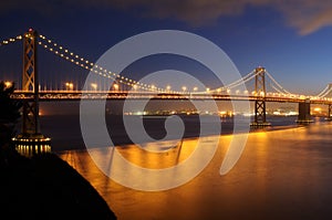 Bay Bridge at dusk