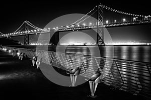 Bay Bridge at night