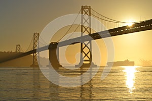 Bay Bridge at Sunrise, San Francisco, California