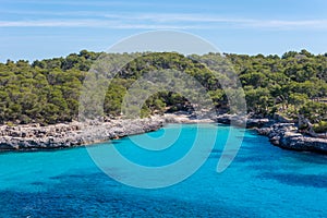 Bay of Cala Mondrago - beautiful beach and coast of Mallorca