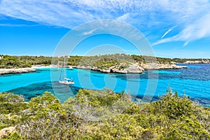 Bay of Cala Mondrago - beautiful beach and coast of Mallorca