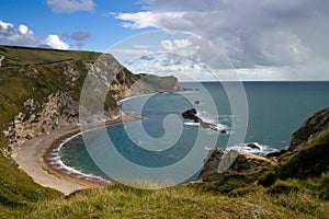 Bay and cliffs at Durdle Door Dorset photo