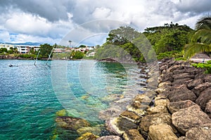 Bay on the coast of the city Fort-de-France, Martinique